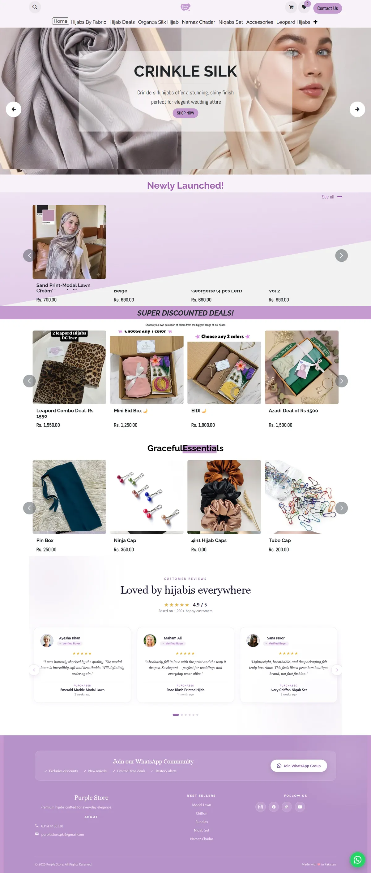 Purple Store full homepage screenshot